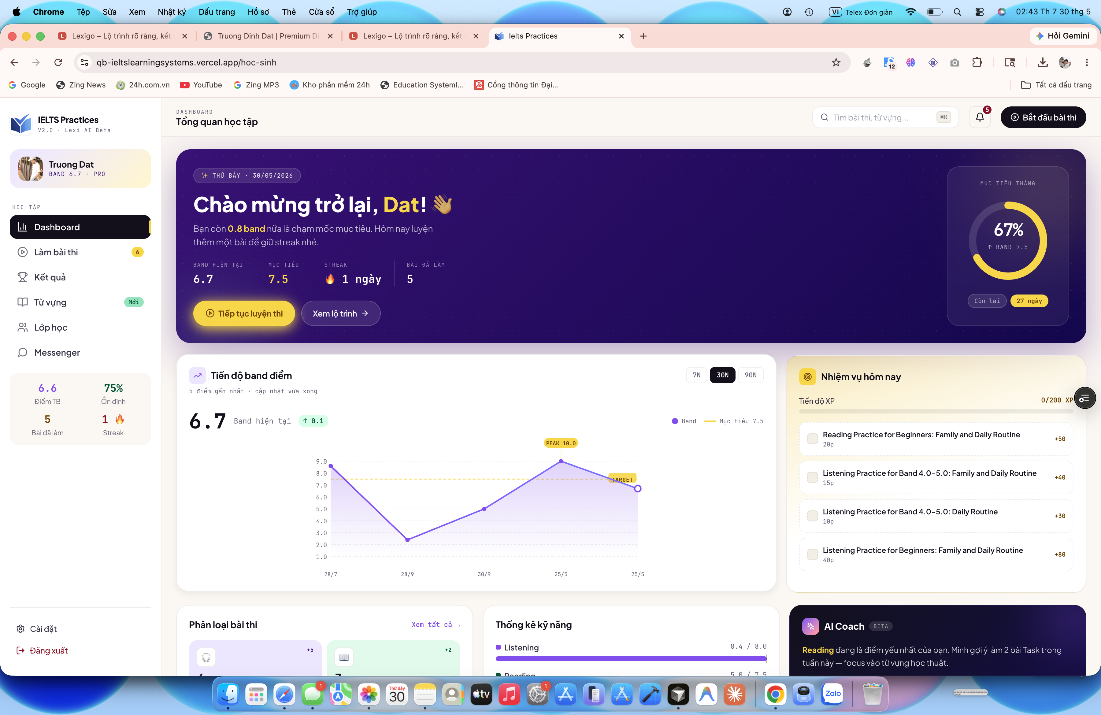 IELTS Learning System v2.0